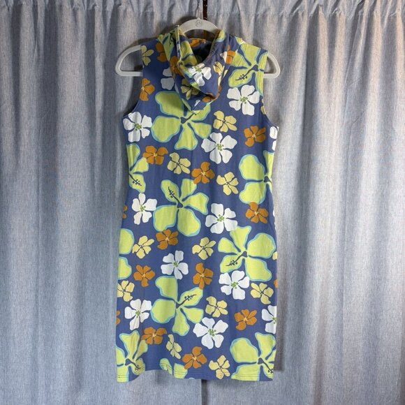Liz Claiborne Vintage Floral Dress/Swimsuit Cover Up SZ Large Stretch, Retro‎ - Picture 2 of 6